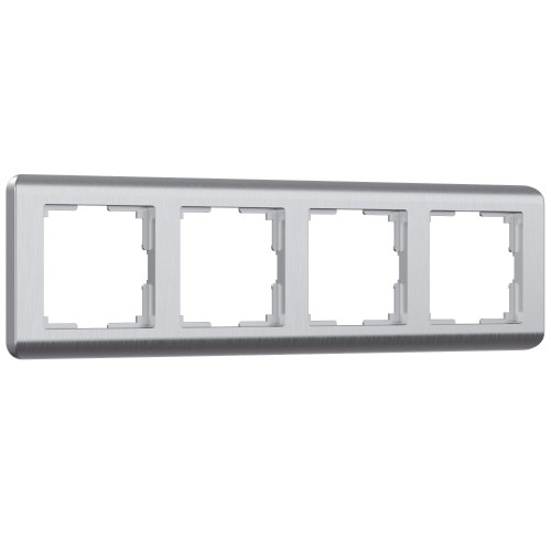 WERKEL Stream WL12-Frame-04 / Рамка на 4 поста  (серебряный) a034329 W0042106