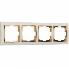 WERKEL Snabb WL03-Frame-04-ivory-GD/ Рамка на 4 поста (слоновая кость/золото) a035250 W0041932