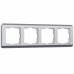 WERKEL Stream WL12-Frame-04 / Рамка на 4 поста  (серебряный) a034329 W0042106