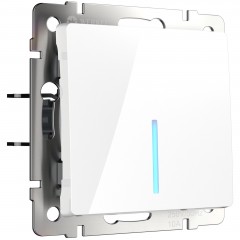 WERKEL WL01-SW-1G-2W-LED / Выключатель одноклавишный проходной с подсветкой (белый) a030765 W1112101