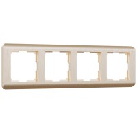 WERKEL Stream WL12-Frame-04 / Рамка на 4 поста  (шампань) a034614 W0042111