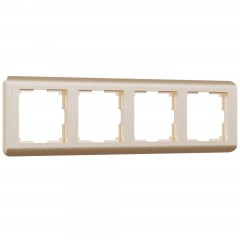 WERKEL Stream WL12-Frame-04 / Рамка на 4 поста  (шампань) a034614 W0042111