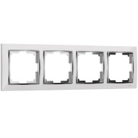 WERKEL Snabb WL03-Frame-04-white /Рамка на 4 поста (белый/хром) a028883 W0041901