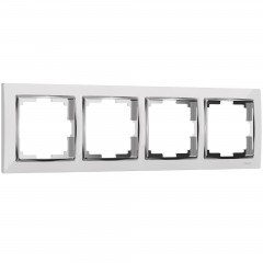 WERKEL Snabb WL03-Frame-04-white /Рамка на 4 поста (белый/хром) a028883 W0041901