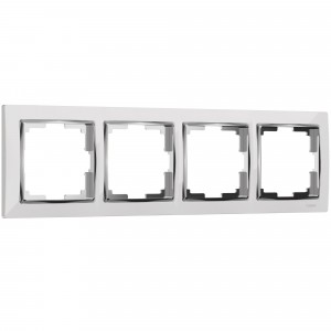 WERKEL Snabb WL03-Frame-04-white /Рамка на 4 поста (белый/хром) a028883 W0041901