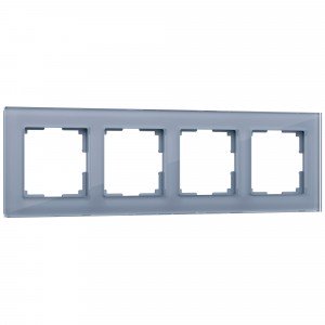 WERKEL Favorit WL01-Frame-04 / Рамка на 4 поста (серый,стекло) a030778 W0041115