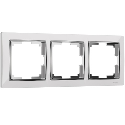 WERKEL Snabb WL03-Frame-03-white /Рамка на 3 поста (белый/хром) a028882 W0031901