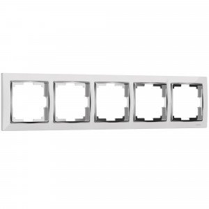 WERKEL Snabb WL03-Frame-05-white /Рамка на 5 постов (белый/хром) a030802 W0051901
