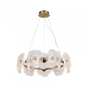 Люстра Грея латунь d60 h120 Led 12*2W (3000K)