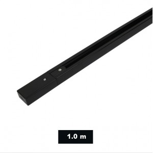 Шинопровод однофазный 1 метр черный (полный комплект с вводом питания и заглушкой) SPF23-12 (1/20)