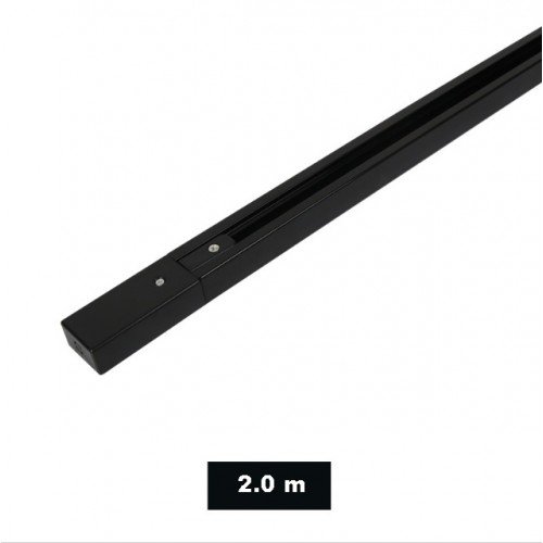 Шинопровод однофазный 2 метра черный `  (полный комплект с вводом питания и заглушкой) SPF24-07 (1/20)