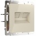 WERKEL WL03-RJ45+RJ45-ivory/ Розетка двойная Ethernet RJ-45  (слоновая кость) a033766 W1181103
