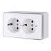 WERKEL WL15-02-03/ Розетка двойная с заземлением Gallant (белая) a036767 W5072101