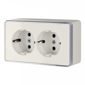 WERKEL WL15-02-03/ Розетка двойная с заземлением Gallant (слон. кость) a036784 W5072103