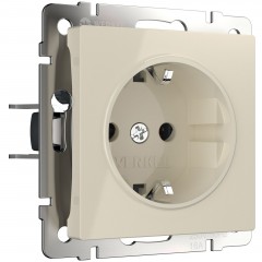 WERKEL WL03-10-01 / Розетка с заземлением, безвинтовой зажим (Слоновая кость) a041200 W1171303