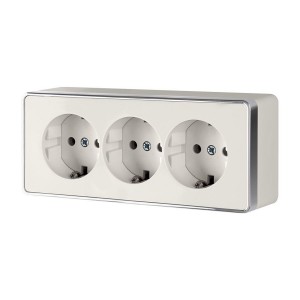 WERKEL WL15-02-05 / Розетка тройная с заземлением Gallant(Слоновая кость) a041180 W5073103