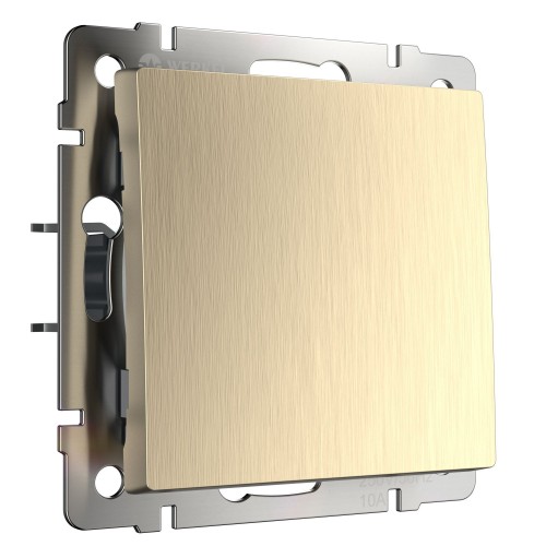 WERKEL WL10-SW-1G-2W / Выключатель одноклавишный проходной (шампань рифленый) a035611 W1112010