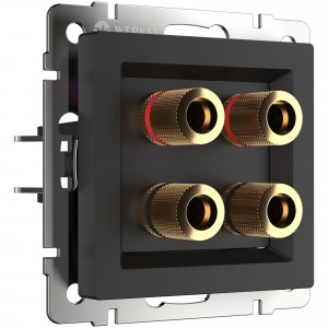 WERKEL WL08-AUDIOx4 / Акустическая розетка (черный матовый) a030818 W1185008