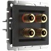 WERKEL WL08-AUDIOx4 / Акустическая розетка (черный матовый) a030818 W1185008