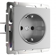 WERKEL WL06-SKG-01-IP20/ Розетка с заземлением  (серебряный) a029828 W1171006