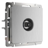 WERKEL WL09-TV / ТВ-розетка оконечная  (cеребряный рифленый) a035658 W1183009