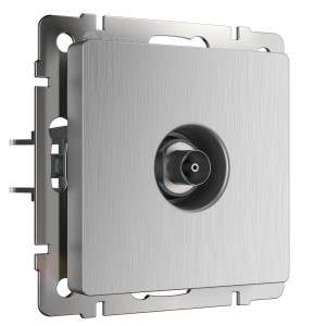 WERKEL WL09-TV / ТВ-розетка оконечная  (cеребряный рифленый) a035658 W1183009