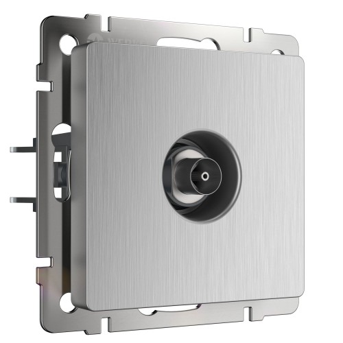 WERKEL WL09-TV / ТВ-розетка оконечная  (cеребряный рифленый) a035658 W1183009