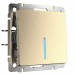 WERKEL WL10-SW-1G-2W-LED / Выключатель одноклавишный проходной с подсветкой (шампань риф.) a035615 W1112110