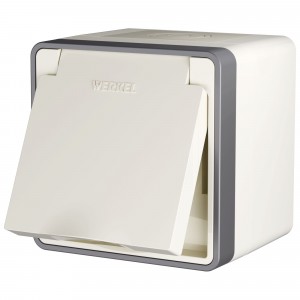 WERKEL WL15-02-04/ Розетка влагозащ. с зазем. с защит. крышкой и шторками Gallant (сл.ксть) a036783 W5071203