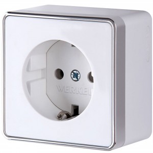 WERKEL WL15-02-01/ Розетка с заземлением Gallant (белая) a036765 W5071001