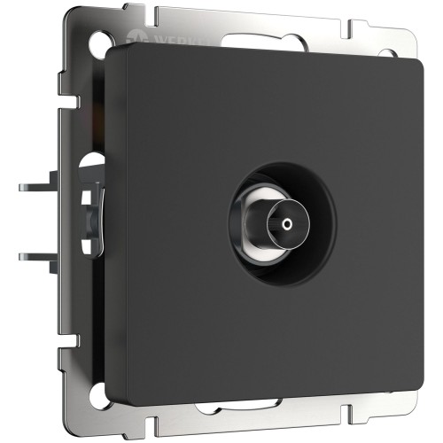 WERKEL WL08-TV/ ТВ-розетка оконечная  (черный матовый) a029881 W1183008