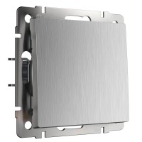 WERKEL WL09-SW-1G-2W / Выключатель одноклавишный проходной (cеребряный рифленый) a035652 W1112009