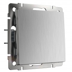 WERKEL WL09-SW-1G-2W / Выключатель одноклавишный проходной (cеребряный рифленый) a035652 W1112009