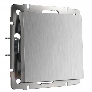 WERKEL WL09-SW-1G-2W / Выключатель одноклавишный проходной (cеребряный рифленый) a035652 W1112009