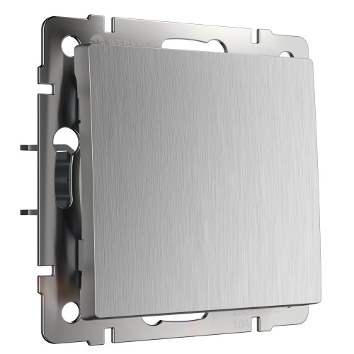 WERKEL WL09-SW-1G-2W / Выключатель одноклавишный проходной (cеребряный рифленый) a035652 W1112009