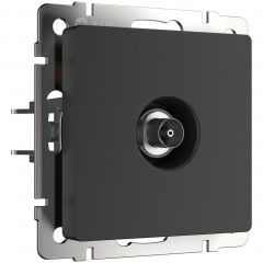WERKEL WL08-TV-2W/ ТВ-розетка проходная  (черный матовый) a033758 W1184008