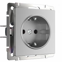 WERKEL WL06-SKG-01-IP20/ Розетка с заземлением  (серебряный) a029828 W1171006