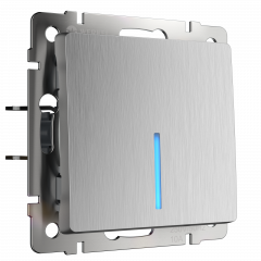 WERKEL WL09-SW-1G-2W-LED / Выключатель одноклавишный проходной с подсветкой (cереб. рефлен.) a035653 W1112109