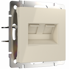 WERKEL WL03-RJ45+RJ45-ivory/ Розетка двойная Ethernet RJ-45  (слоновая кость) a033766 W1181103
