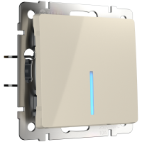 WERKEL WL03-SW-1G-2W-LED-ivory/Выключатель одноклавишный проходной с подсветкой (Слоновая кость) a030804 W1112103