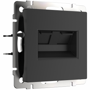 WERKEL Розетка двойная Ethernet RJ-45 (черный матовый)  W1182208