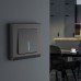 WERKEL Черный матовый WL08-SW-1G-LED/Выключатель одноклавишный с подсветкой (черный матовый) a02987 W1110108