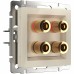 WERKEL WL03-AUDIOx4 ivory/ Акустическая розетка (слоновая кость) a030808 W1185003