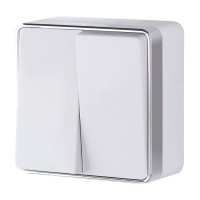 WERKEL WL15-03-01/ Выключатель  двухклавишный  Gallant (белый) a036762 W5020001