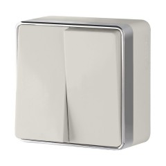 WERKEL WL15-03-01/ Выключатель  двухклавишный  Gallant (слоновая кость) a036776 W5020003