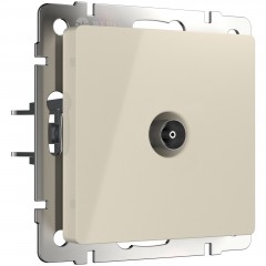 ТВ розетка проходная  (слоновая кость)