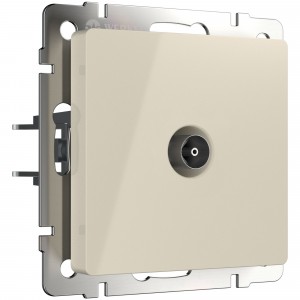 ТВ розетка проходная  (слоновая кость)