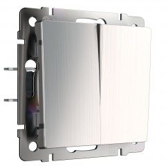 WERKEL WL02-SW-2G-2W /Выключатель двухклавишный проходной (глянцевый никель) a028845 W1122002