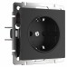 WERKEL WL08-SKG-01-IP20/ Розетка с заземлением  (черный матовый) a029860 W1171008