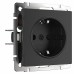WERKEL WL08-SKG-01-IP20/ Розетка с заземлением  (черный матовый) a029860 W1171008